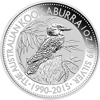 2015 Silver 1oz KOOKABURRA - 25th Anniversary - Click Image to Close